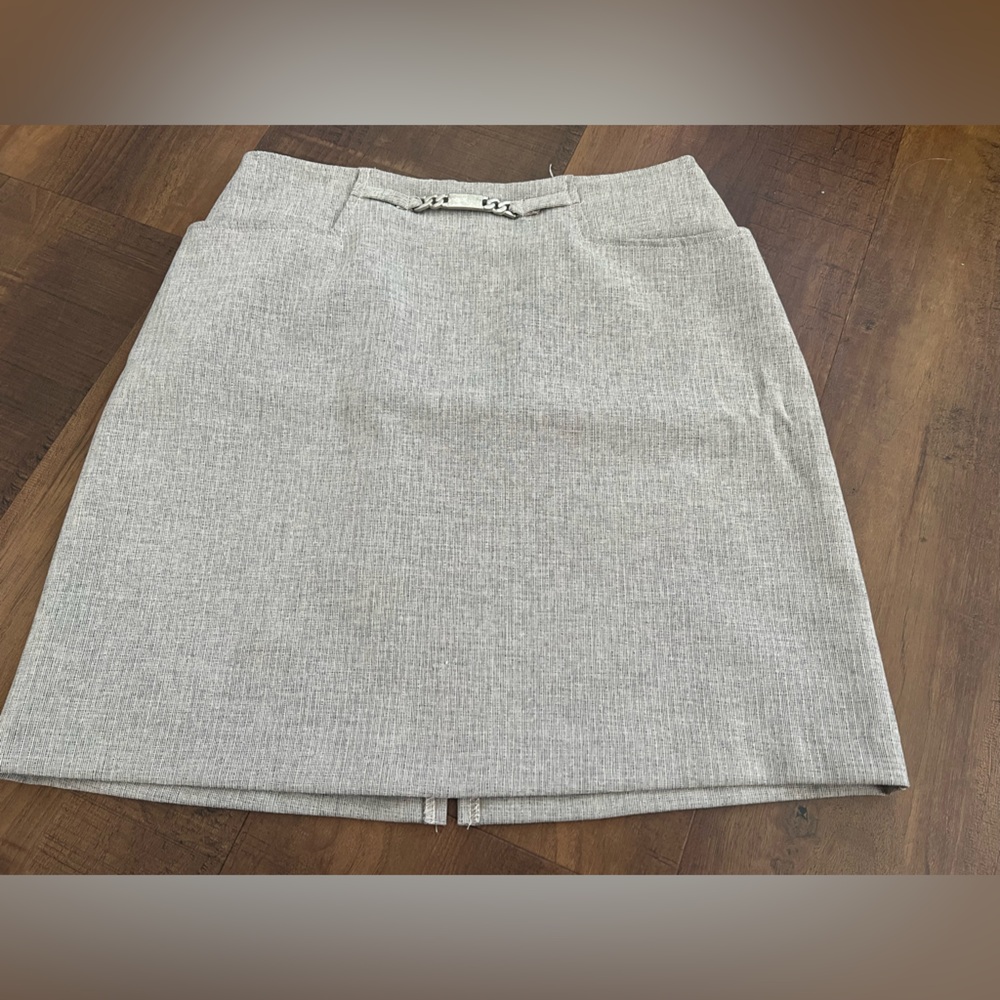 Ecru Mini Skirt w/ Pockets